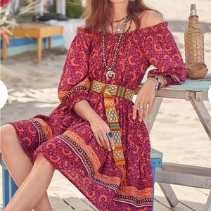 Sundance Floral Midi Lightweight cotton modal dress